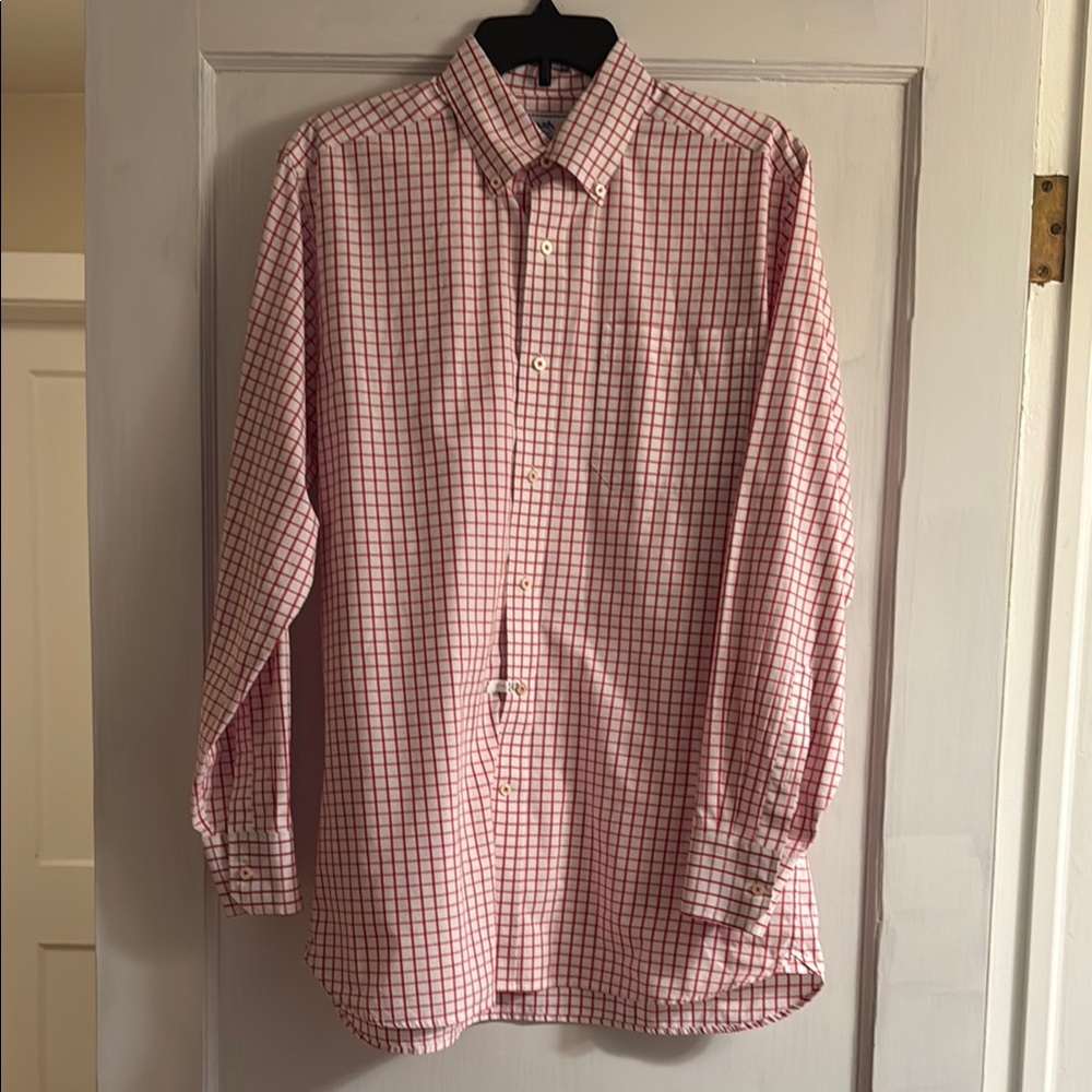 Southern Tide classic fit checkered, long sleeve dress shirt